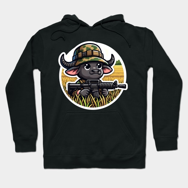 Tactical Buffalo Hoodie by Rawlifegraphic